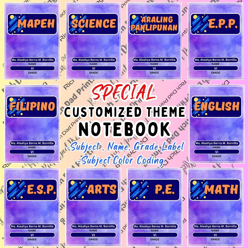 CUSTOMIZED NOTEBOOK THEME / KUROMI 10's Shopee Philippines