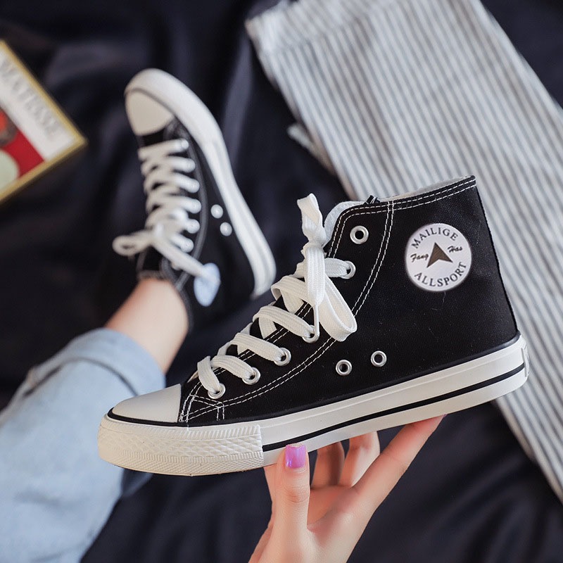 High top canvas shoes for female students versatile i sneakers casual sports fashion Shopee Philippines