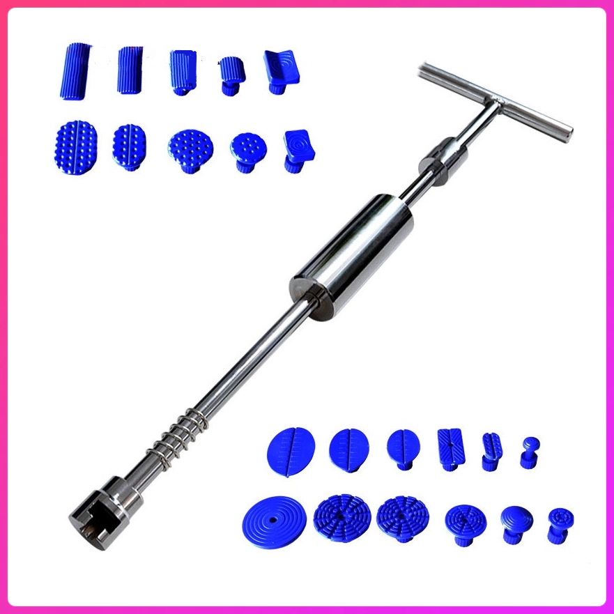 22pcs Glue Puller Tabs + Tbar Pulling Car Dent Puller Repair Tool Car