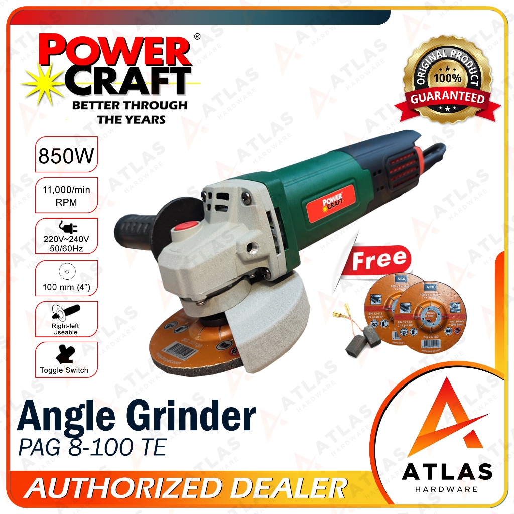 Powercraft Angle Grinder 4" PAG 8100TE Shopee Philippines