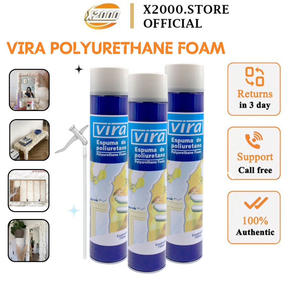 Vira Polyurethane Foam PU Foam Spray For Mirror, Fills Crack, Joints ...