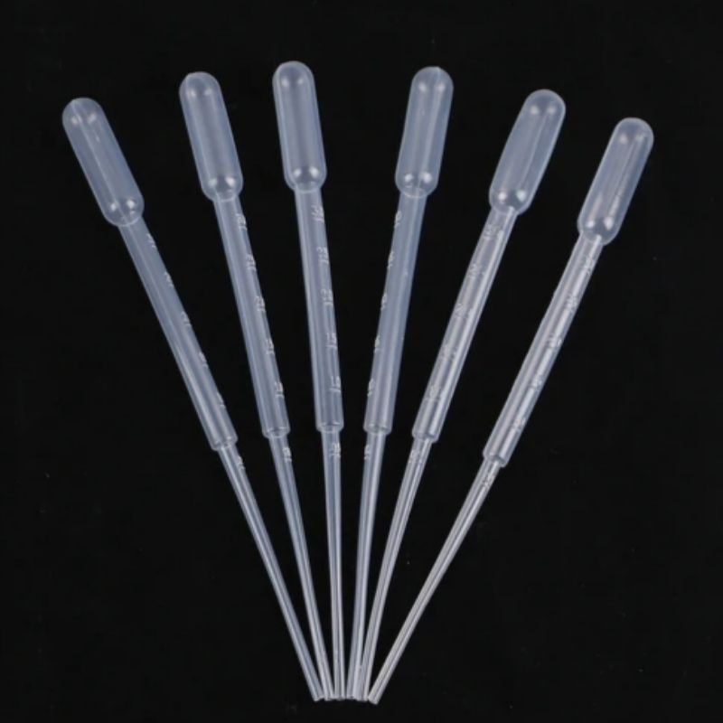 50pc Pasteur Transfer Pipette 1ml 1 2 3 ml Disposable Graduated