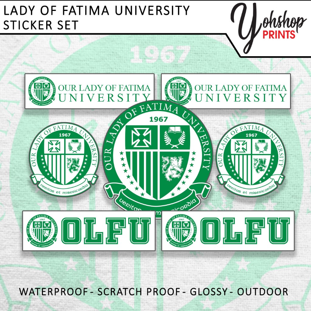 Car Decal University Logo | Our Lady Of Fatima University Sticker OLFU ...