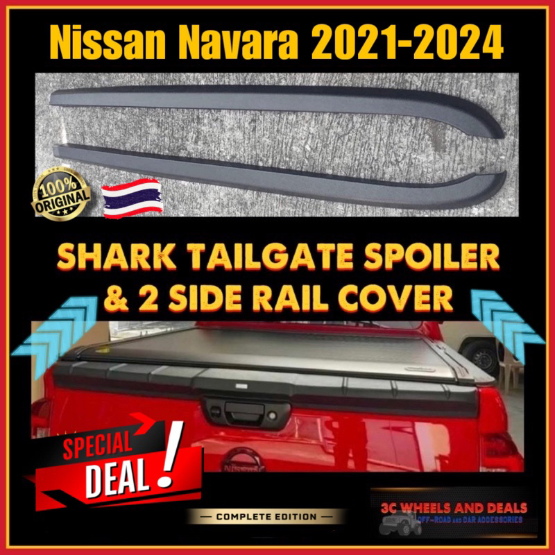 Nissan NAVARA 20212024 SHARK TAILGATE SPOILER and 2 SIDE RAIL GUARD