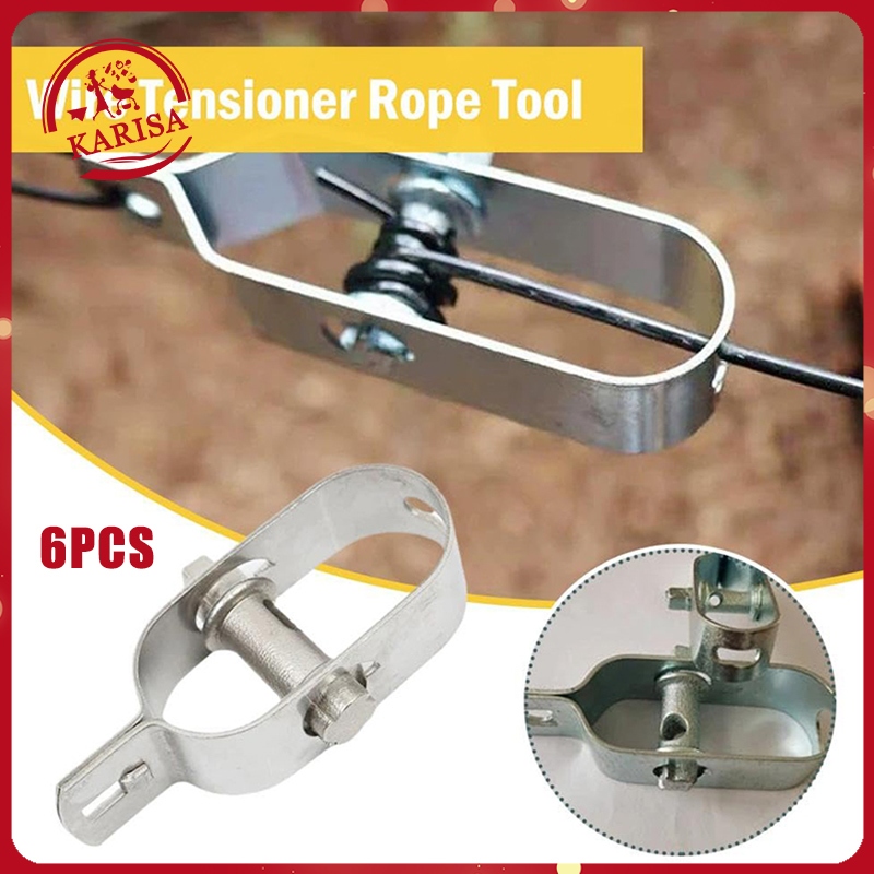 6Pcs Wire Tensioner Multi-Use Steel Rope Tensioner Portable Cable ...