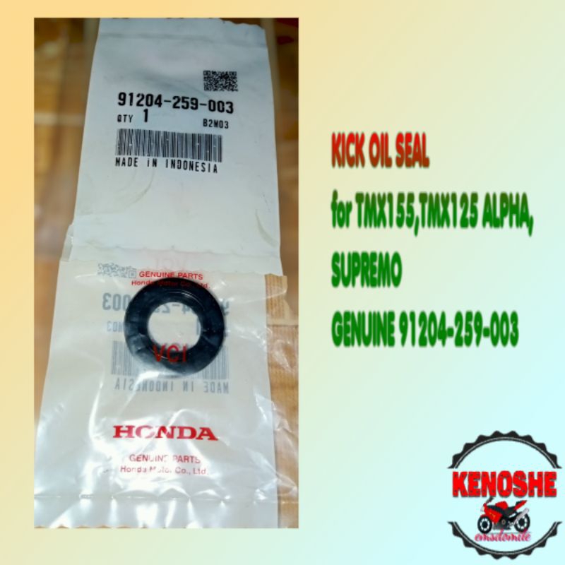 KICK OIL SEAL TMX155,TMX125ALPHA, SUPREMO(GENUINE 91204-259-003 ...