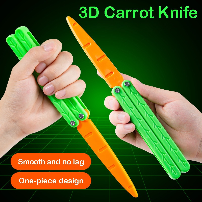 Ibaby D Printing Carrot Knife Toys Folding Knife Fidget Toys Plastic