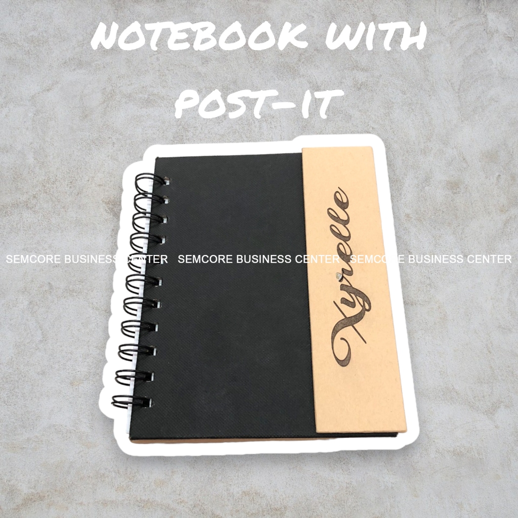 Laser Engraved Notebook with Post It | Shopee Philippines