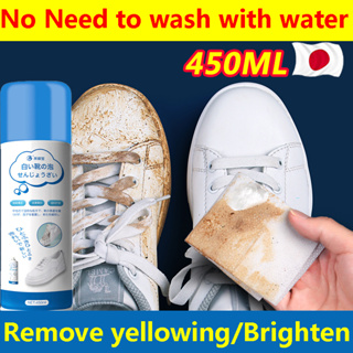 450ML White Shoe Cleaner Spray Sole Whitening Shoe Sneaker Yellow Stain  Remover for Shoes Cleaner