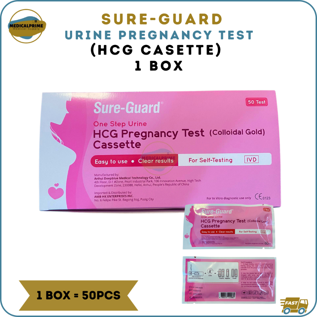 Pregnancy Test Kit PT Sure-Guard HCG Cassette Sold per BOX (50pcs per ...