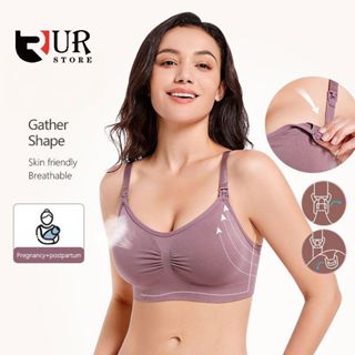 Breastfeeding Bra For Pregnant Women With Front Button Closure Cup  Gathering Breathable Comfortable Soft Underwear For Skin - AliExpress
