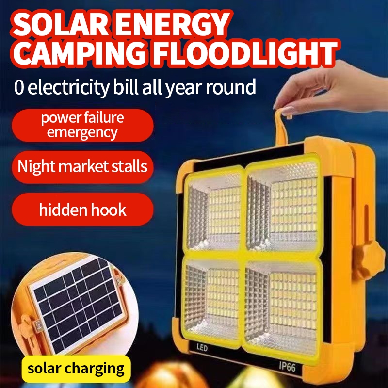 Solar Emergency Light Rechargeable Solar Flashlight Outdoor Waterproof