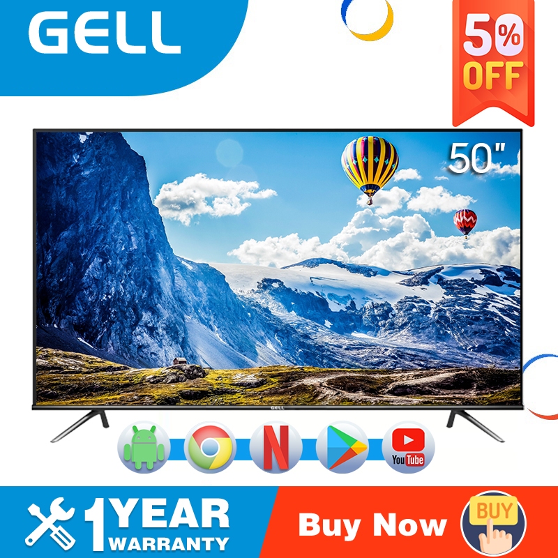 Gell 50 Inch Smart Tv Hdr Android Tv Slim Bezel Shopee Philippines