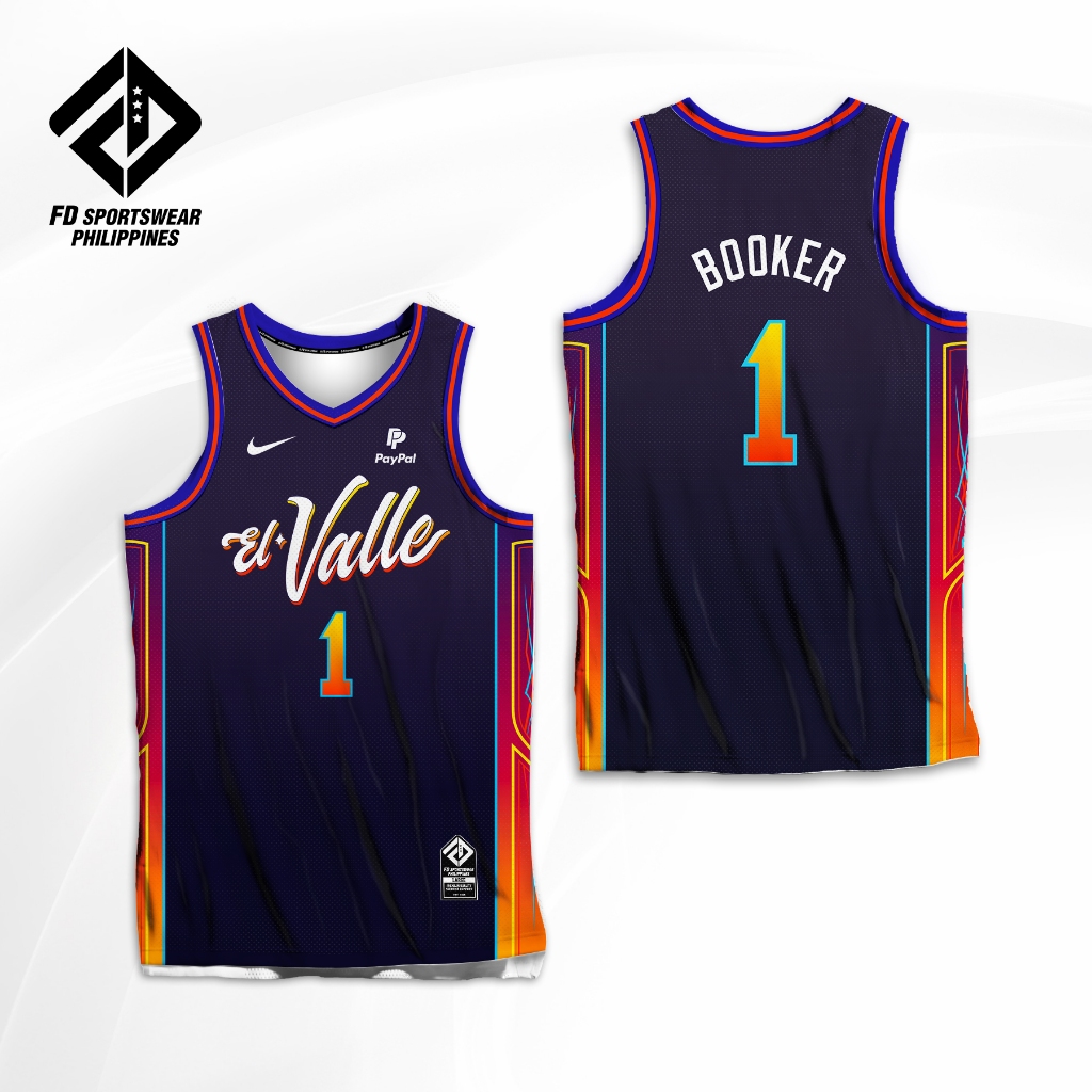 Phoenix Suns El Valle Nba City Edt 2024 Devin Booker Full Sublimated Jersey Shopee Philippines