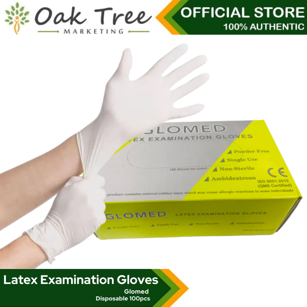 (GLOMED) Latex Examination Gloves Shopee Philippines
