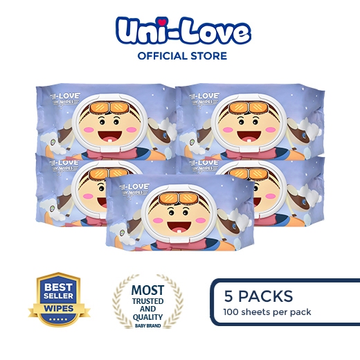 UniLove Unscented Baby Wipes (Aviation Series) 100's Pack of 5 Shopee Philippines