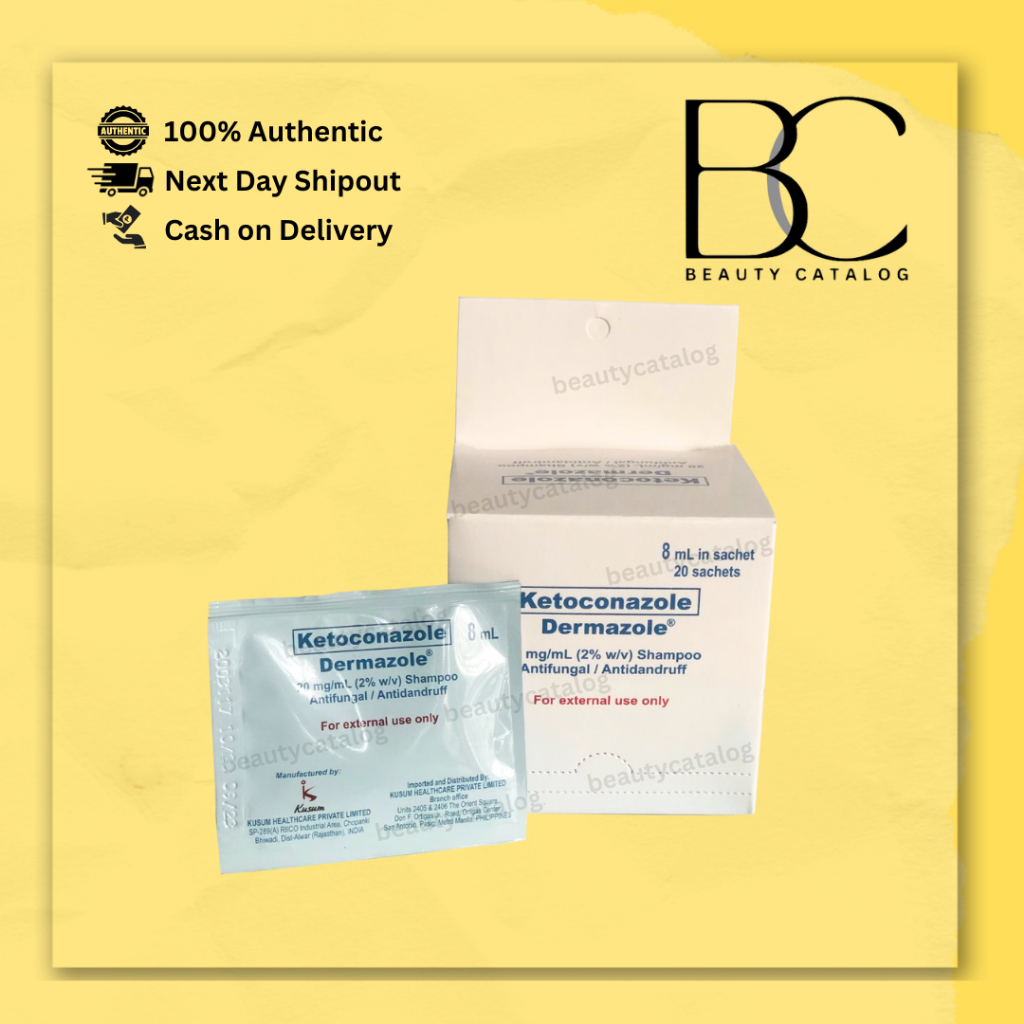 Dermazole Ketoconazole 8mL PER SACHET EXP 2026 Shampoo Anti fungal anti dandruff Shopee