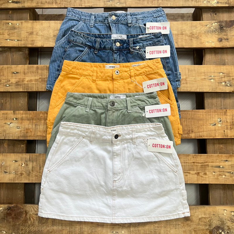 Authentic Cotton On Cargo Skirt Shopee Philippines