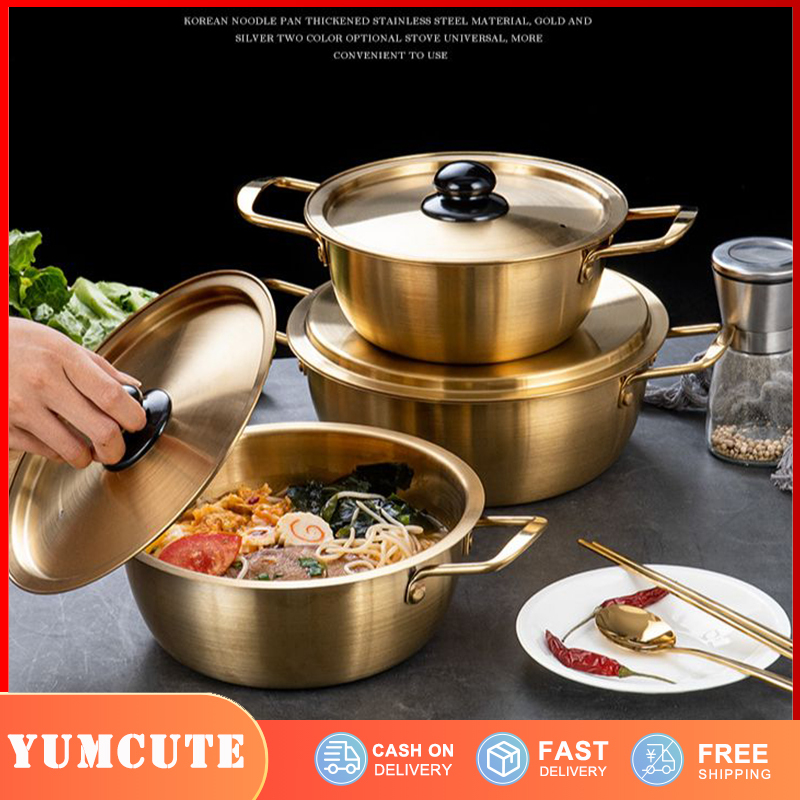 Korean Pot Instant Noodle Pot Stainless Steel Ramen Pot Soup Cooking ...