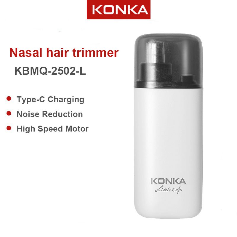 KONKA New Electric Nose Hair Trimmer Portable Removable Washable 360
