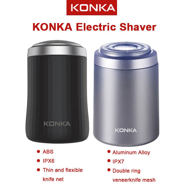 KONKA Portable Mini Men's Razor Electric Shaver for Men Type-C USB ...