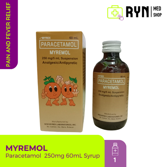 Myremol : Paracetamol 250mg/5ml Suspension 60ml | Shopee Philippines