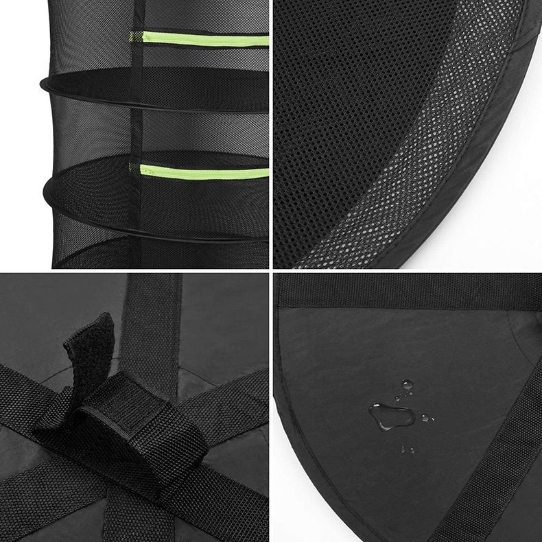 Drying Net Foldable Herb Fish Drying Rack 6-8 Layer Folding Fishing Net ...