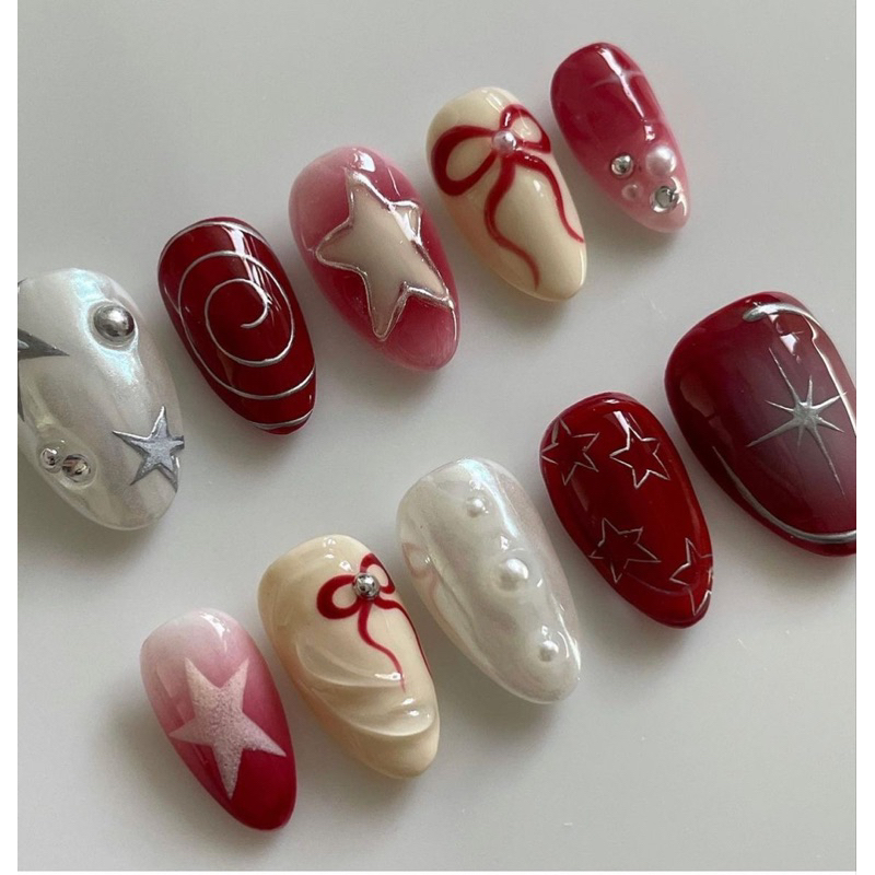 “RED VELVET” THE CLAW BANDIT GEL FAKE NAILS PRESS ON NAILS ...