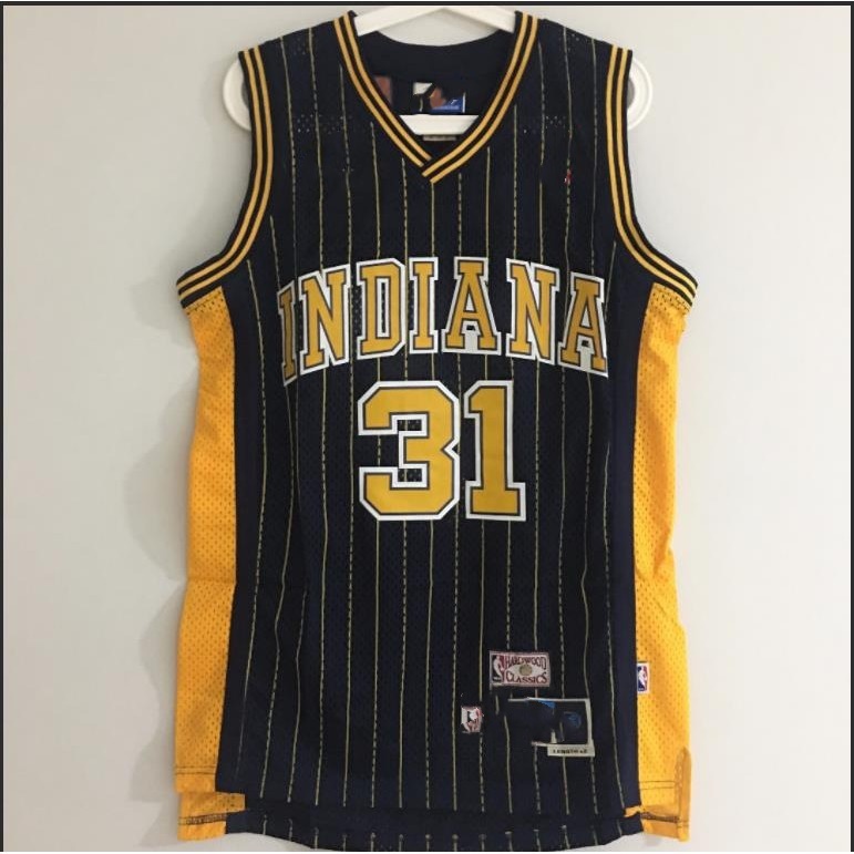 Male Reggie Miller Indiana Pacers 31 Hardwood Classics Soul Swingman Jersey Shopee Philippines