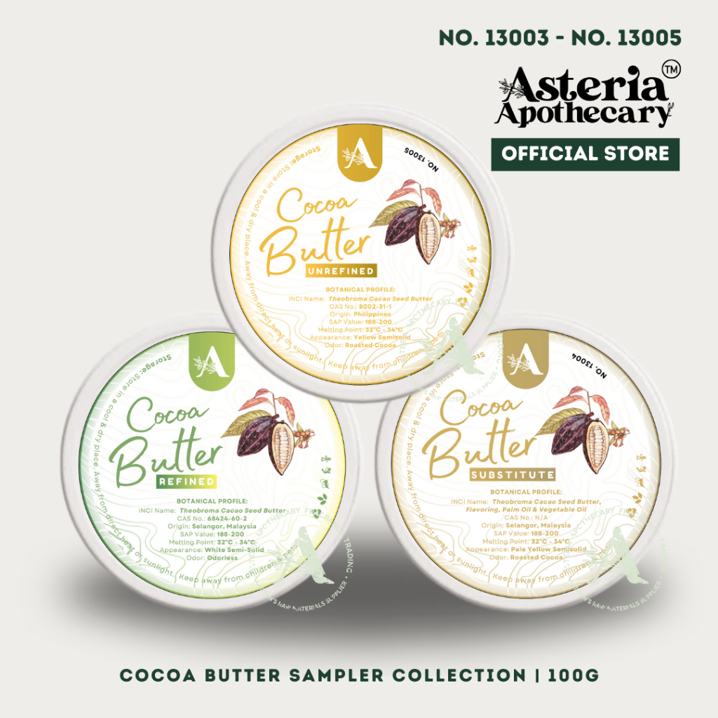 Cocoa Butter Unrefined / Refined / Substitute 100g Asteria Apothecary