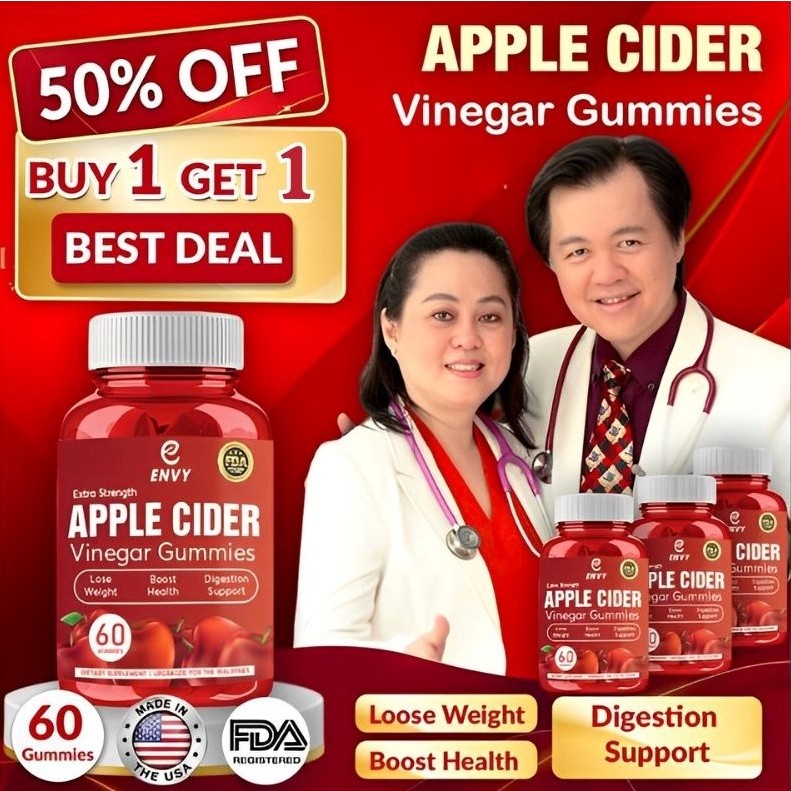 Envy Apple Cider Vinegar Gummies Fitgum Gummy Vitamins PURE Vegan