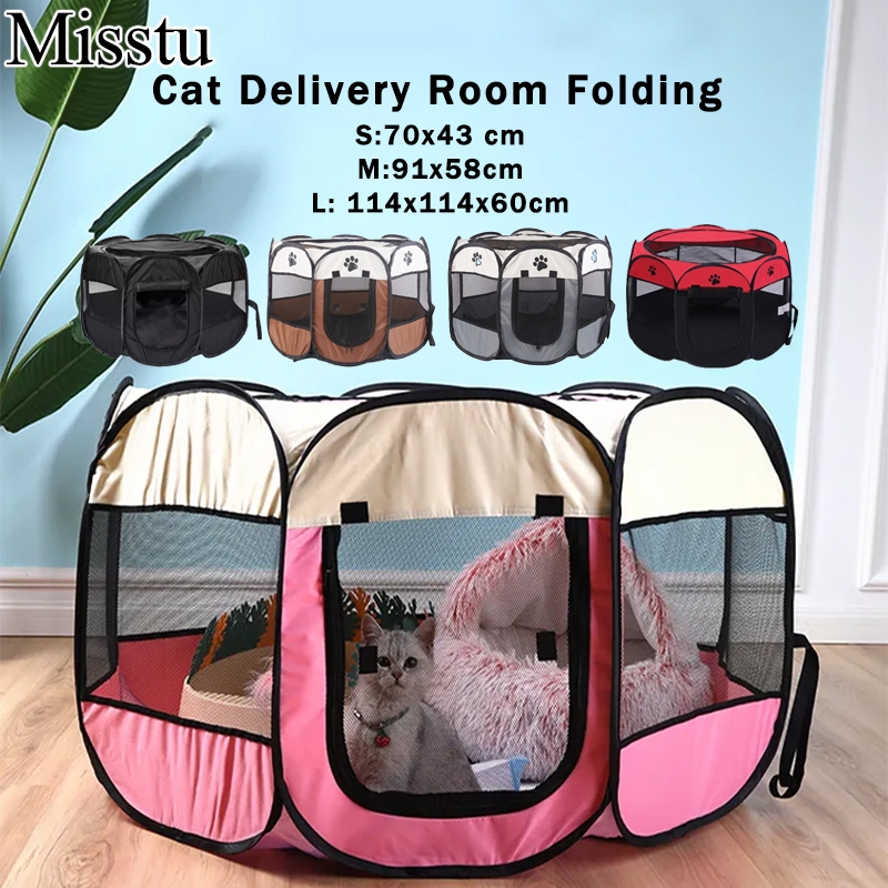 Cat Delivery Room Foldable Indoor Octagonal Pet Playpen Tent Outdoor