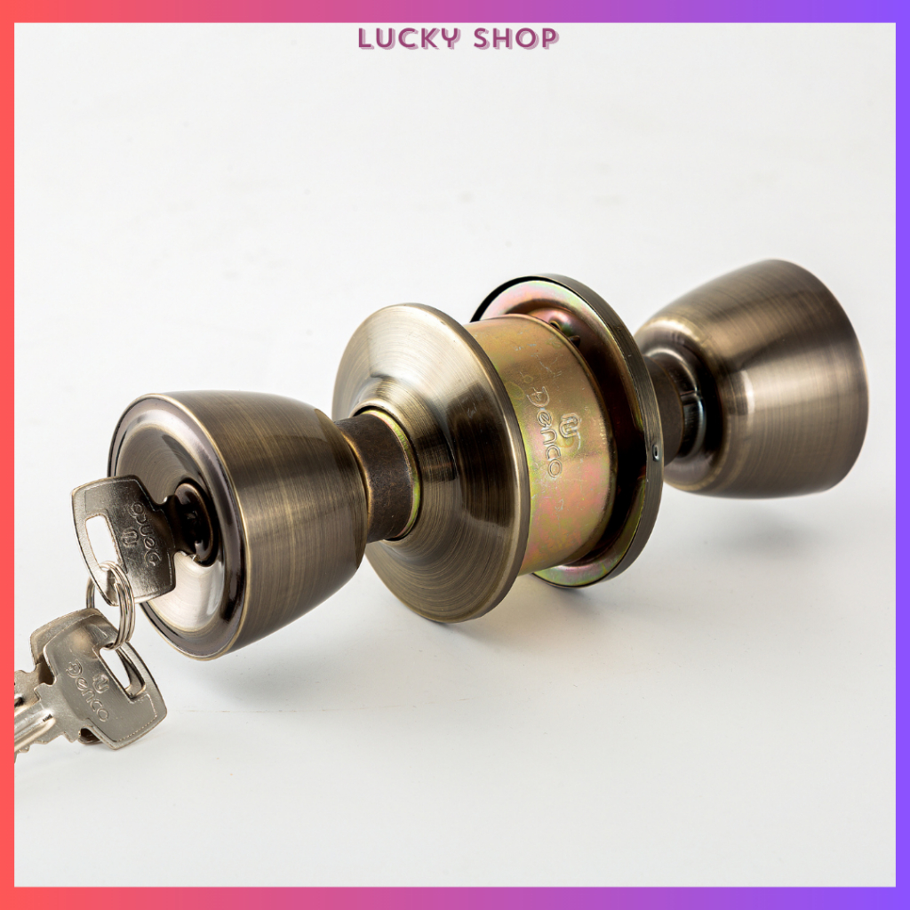 DENCO KNOBSET LOCKSET (DC588) SS/AB (JLUCKY) | Shopee Philippines