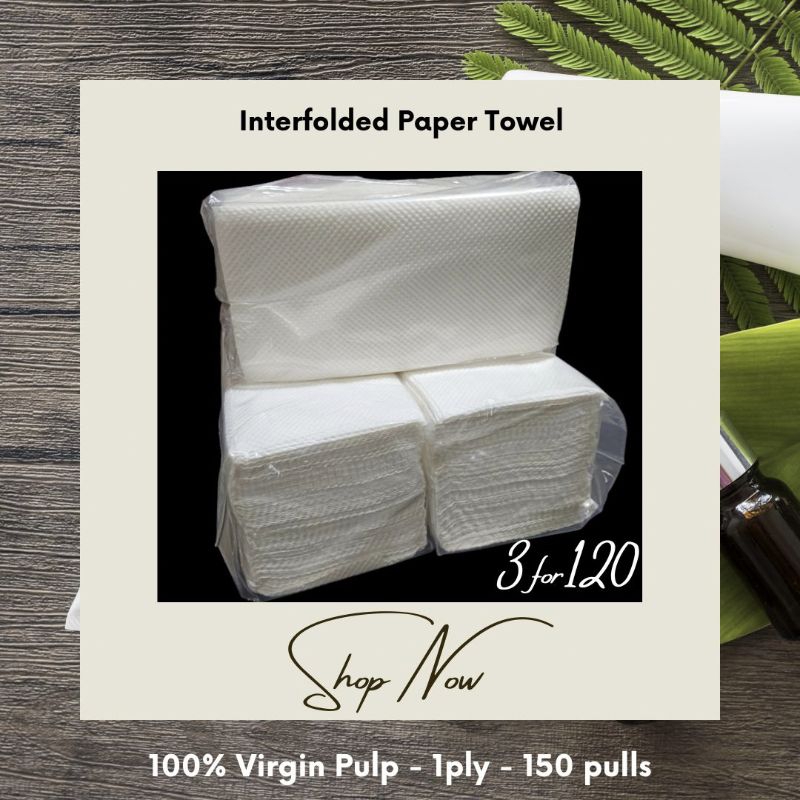 Interfolded Paper Towel Virgin Pulp Ply Pulls Shopee Philippines