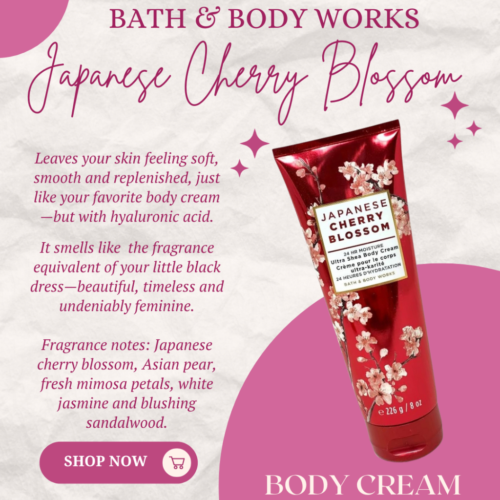 Bath and Body Works Body Cream Japanese Cherry Blossom Shopee Philippines