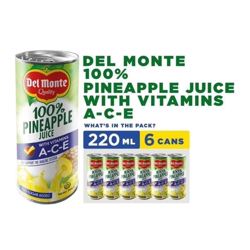 DEL MONTE PINEAPPLE JUICE 220ML Shopee Philippines