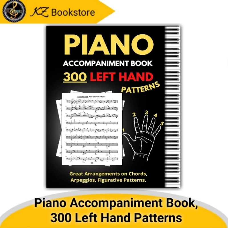 Piano Accompaniment Book, 300 Left Hand Patterns | Shopee Philippines