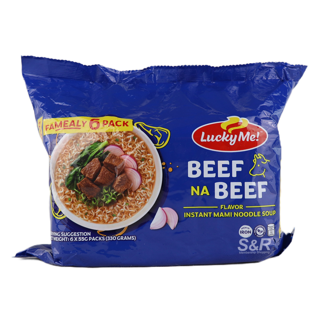 Lucky Me! Beef na Beef Instant Mami 6pcs x 55g | Shopee Philippines