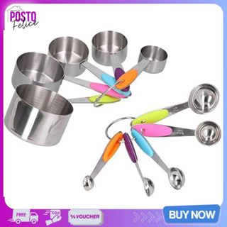 Mainstays 4-Pieces STAINLESS STEEL MEASURING SPOON SET 1/4, 1/2, 1-Tsp 1- Tbsp mL