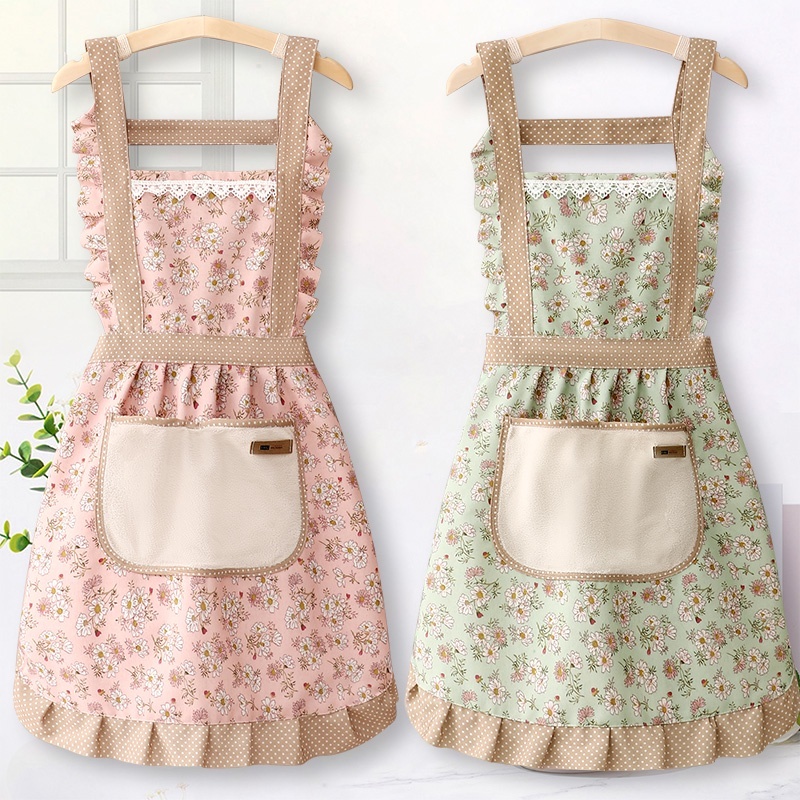 HomeAce Korean Style Cotton Waterproof Apron Suitable For Kitchen Use ...