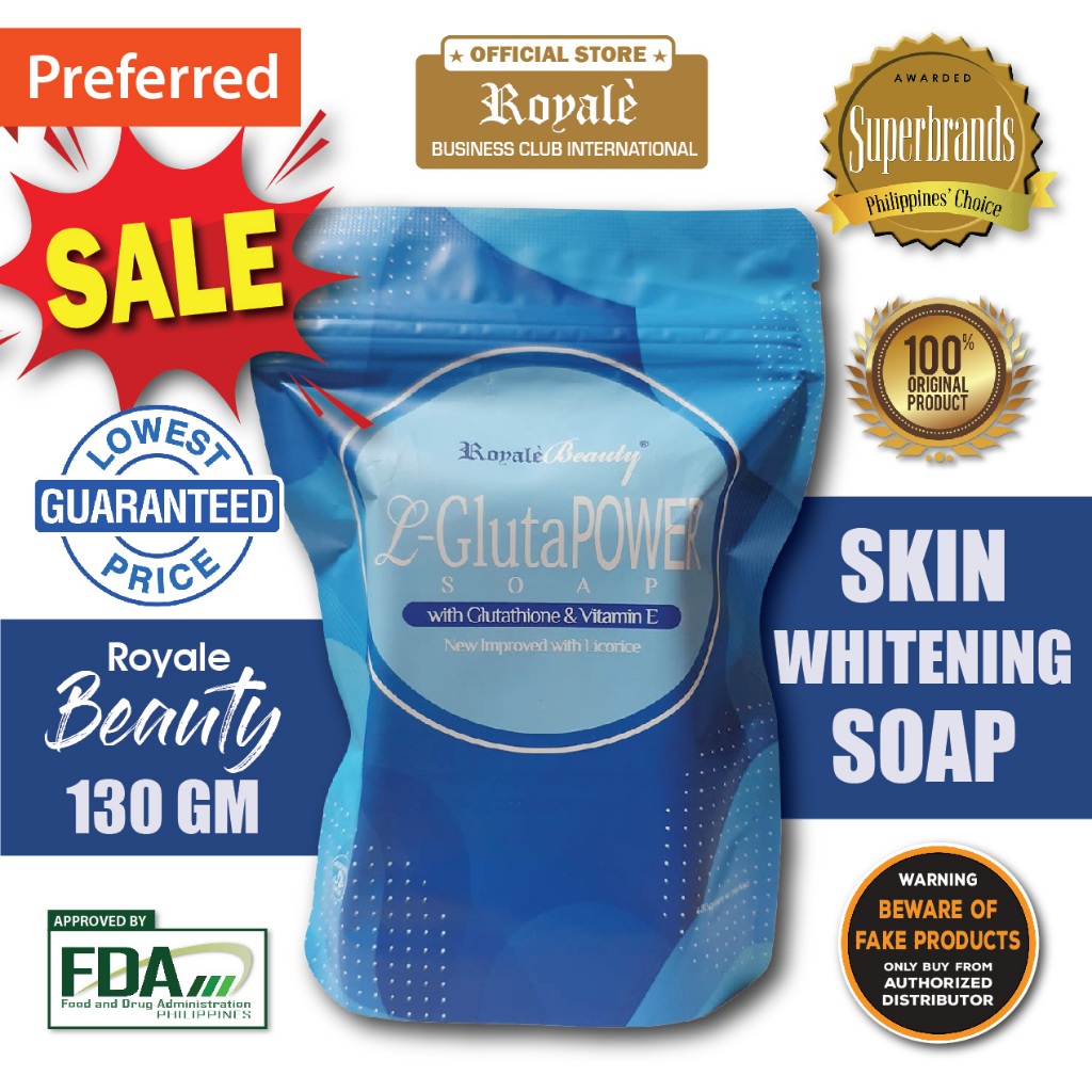 Premium L Glutapower Whitening Beauty Soap With Glutathione Vitamin E And Vitamin B3 130g 5171