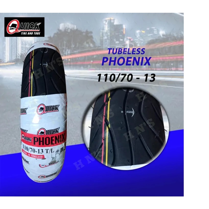 QUICK Tire RIM 13 Phoenix Tubeless Tires with FREE Sealant and Pito ...