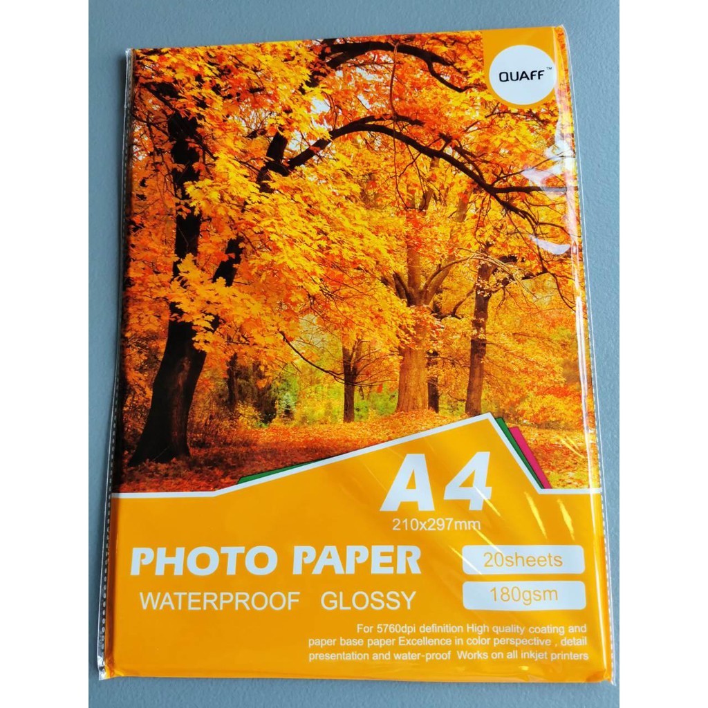 PHOTO PAPER GLOSSY QUAFF 10'S/PACK | Shopee Philippines