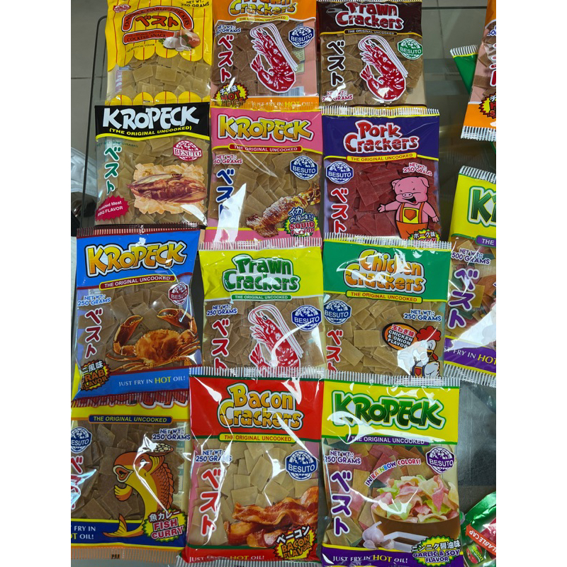 Besuto Prawn Crackers 250grams Kropeck Shoyu FishCurry Pork Chicken ...