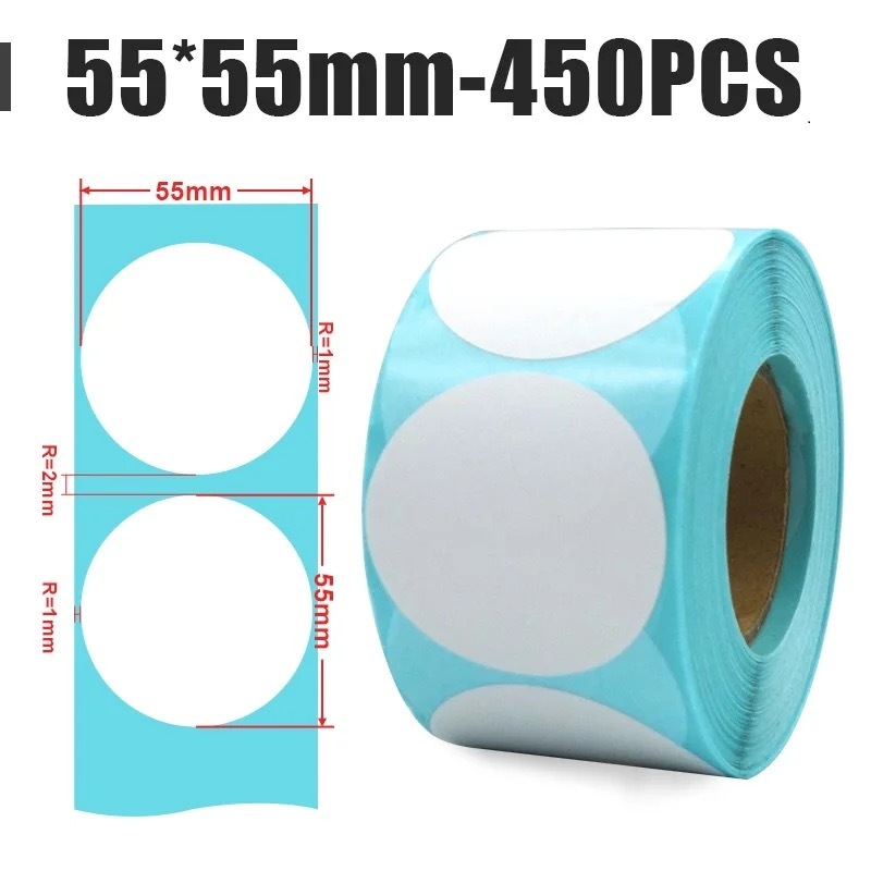 circle stickers Barcode Sticker Seal sticker waterproof printing blank ...