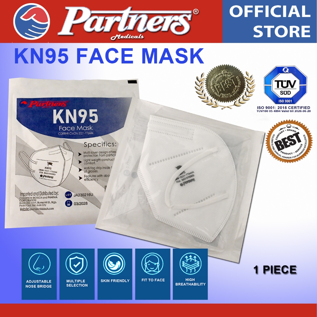 Partners KN95 Medical Grade Disposable Face Mask 1 piece Shopee