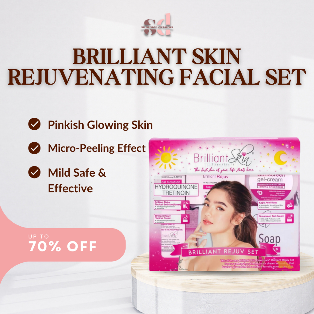 BRILLIANT SKIN ESSENTIALS Rejuvenating Facial Set Hydrating Whitening ...