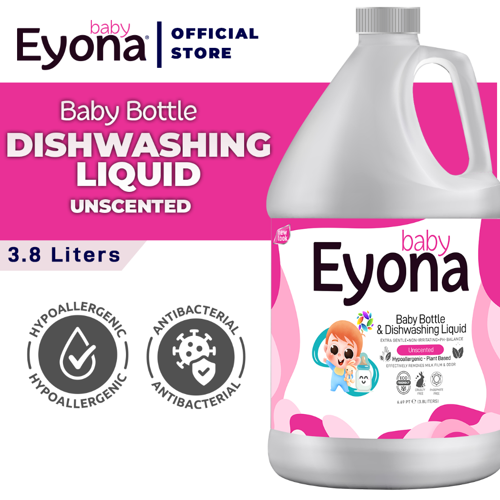 Eyona Natural Baby Bottle Cleanser Dishwash Unscented, Safe, Food