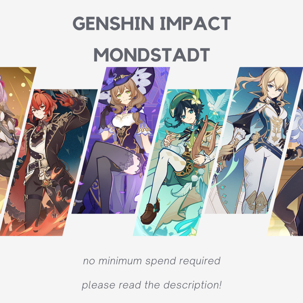 GENSHIN IMPACT [MONDSTADT] PHOTOCARD (UNOFFICIAL) | Shopee Philippines