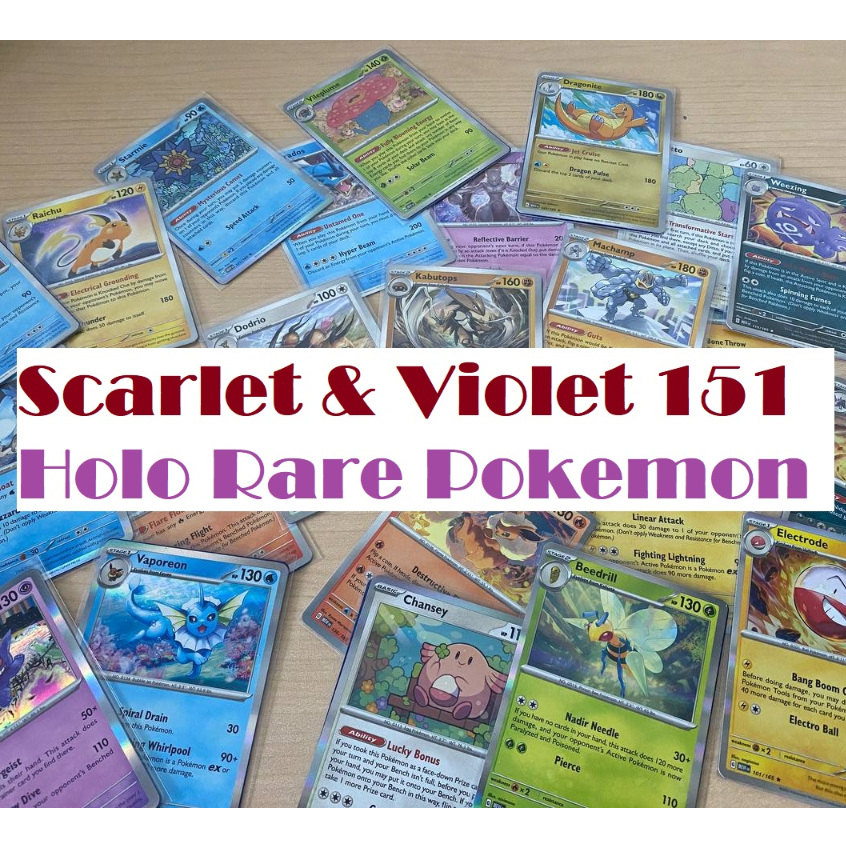 Scarlet & Violet 151 Holo Rare Pokemon Cards - Pokemon TCG | Shopee ...